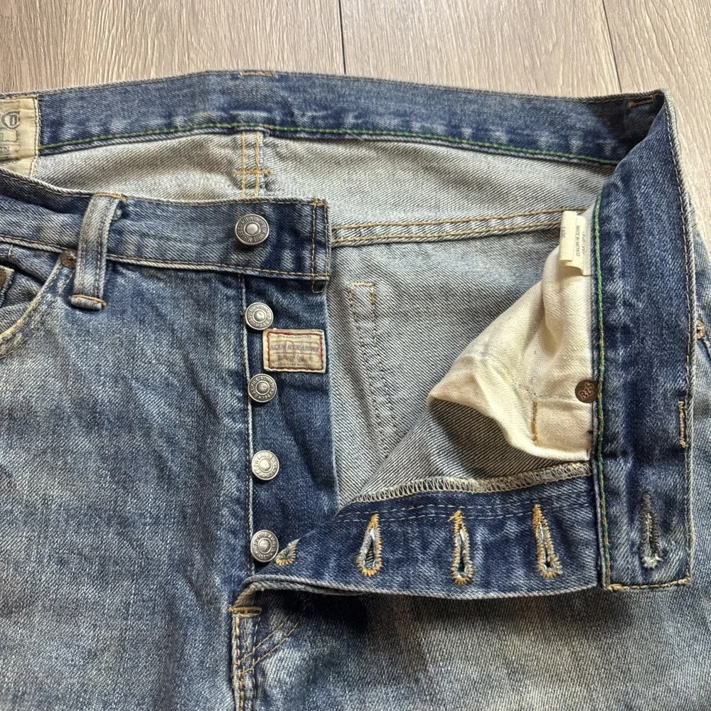 Vintage Polo Ralph Lauren‎ Jeans Men's 32 Baggy Relaxed Light Wash Actual 36x33